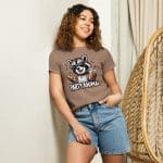 Women’s high-waisted t-shirt - Party Animal Raccoon - Image 15