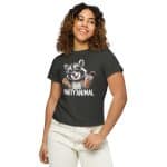 Women’s high-waisted t-shirt - Party Animal Raccoon - Image 10