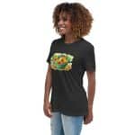 Women's Relaxed T-Shirt - Watercolor Healthy Food Fruit Basket - Image 5
