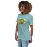 Women's Relaxed T-Shirt - Watercolor Healthy Food Fruit Basket - Image 12