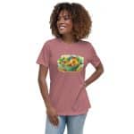 Women's Relaxed T-Shirt - Watercolor Healthy Food Fruit Basket - Image 10