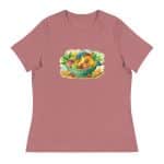 Women's Relaxed T-Shirt - Watercolor Healthy Food Fruit Basket - Image 26