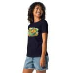 Women's Relaxed T-Shirt - Watercolor Healthy Food Fruit Basket - Image 3