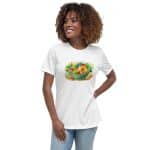 Women's Relaxed T-Shirt - Watercolor Healthy Food Fruit Basket - Image 21