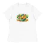 Women's Relaxed T-Shirt - Watercolor Healthy Food Fruit Basket - Image 34
