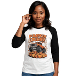 3/4 sleeve raglan shirt - Pumpkin Crusher - Image 7