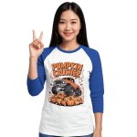 3/4 sleeve raglan shirt - Pumpkin Crusher - Image 6