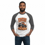 3/4 sleeve raglan shirt - Pumpkin Crusher - Image 4