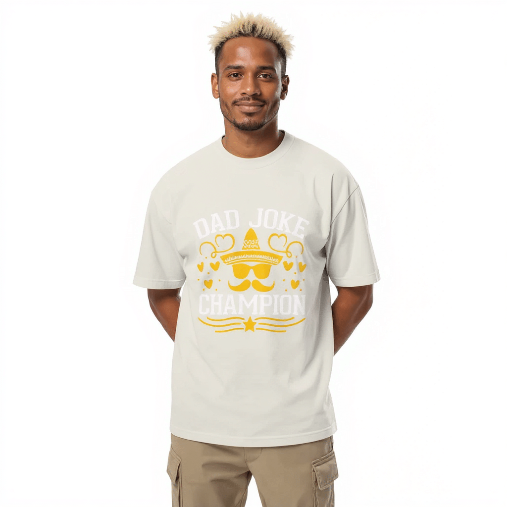 Oversized faded t-shirt -  Dad Joke Champion - Image 4