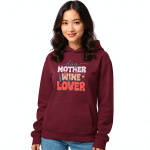 Oversized heavyweight hoodie - Dog Mother Wine Lover - Image 3