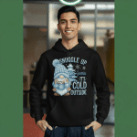 Premium eco hoodie - Snuggle Up Gnomies It's Cold Outside - Image 8