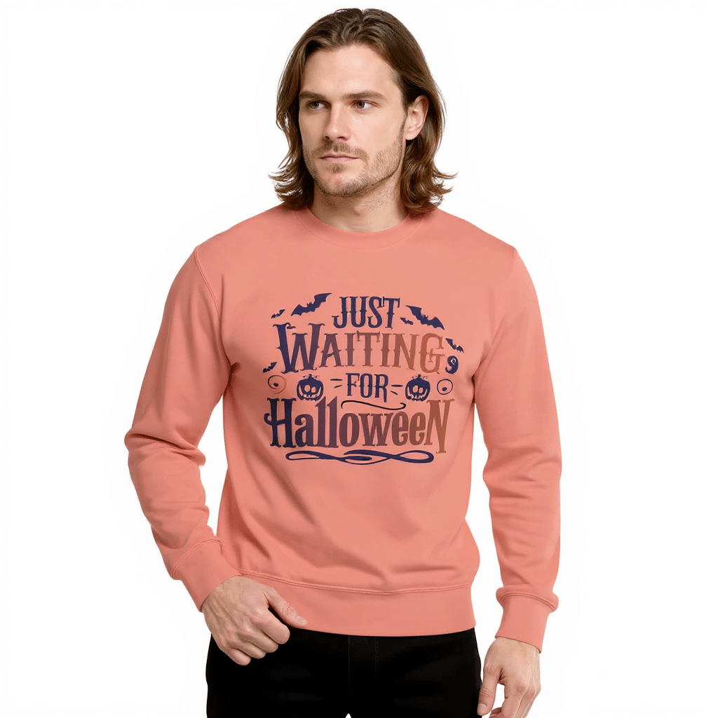 Unisex Premium Sweatshirt - Just Waiting For Halloween - Image 4