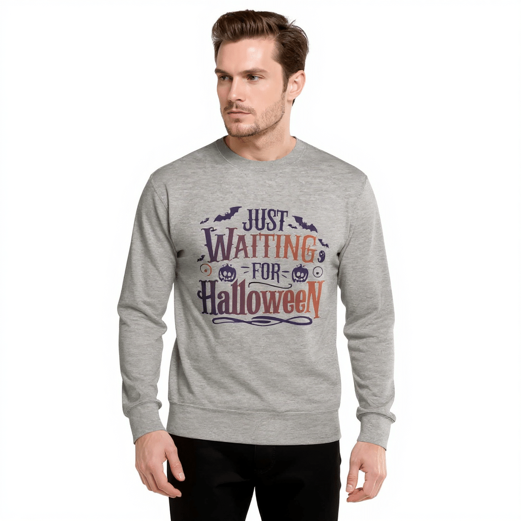 Unisex Premium Sweatshirt - Just Waiting For Halloween - Image 2