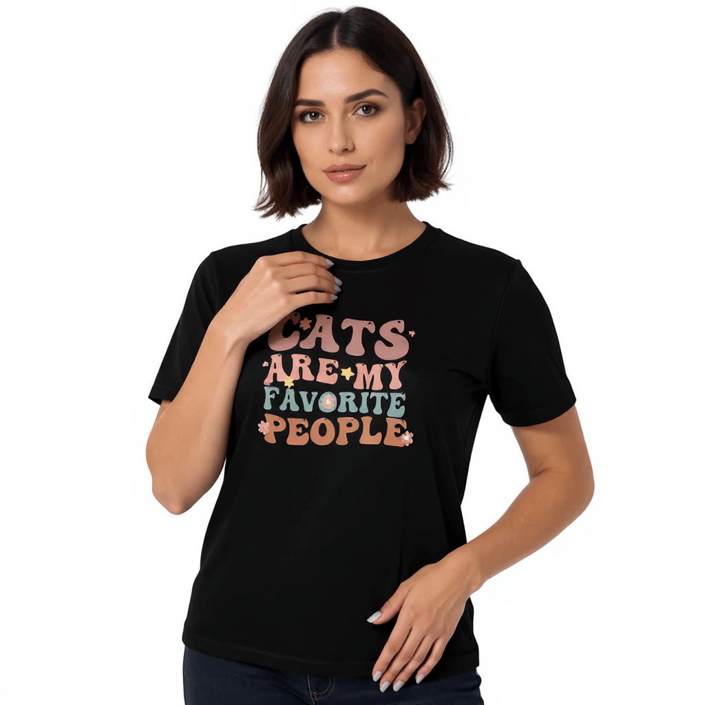 Unisex organic cotton t-shirt - Cats Are My Favourite People - Image 5