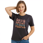 Unisex organic cotton t-shirt - Cats Are My Favourite People - Image 2