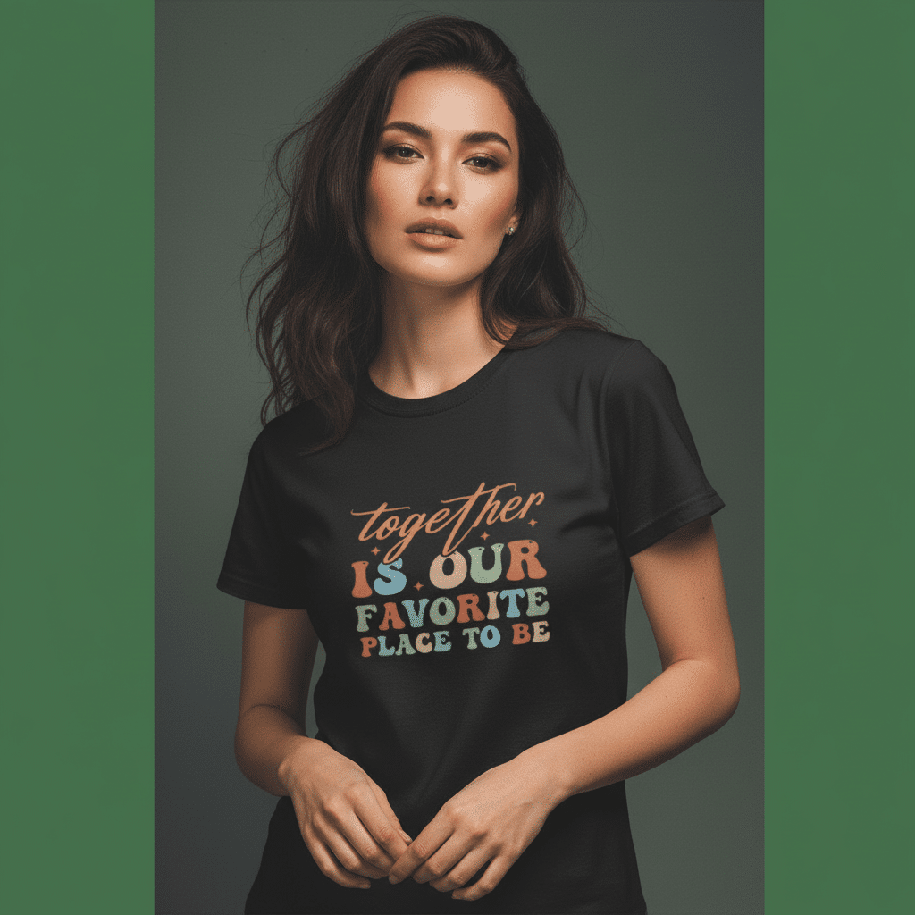 Women's Relaxed T-Shirt - Together Is Our Favourite Place To Be - Image 9