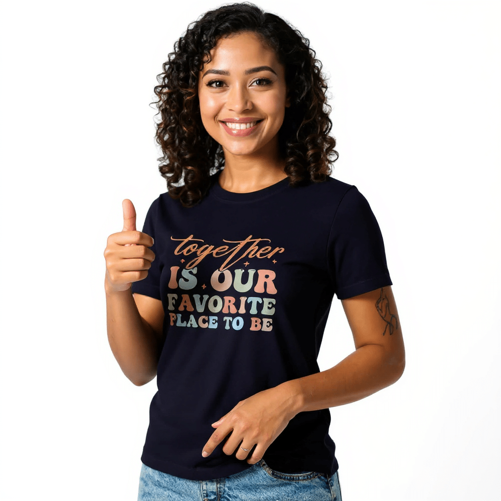 Women's Relaxed T-Shirt - Together Is Our Favourite Place To Be - Image 8