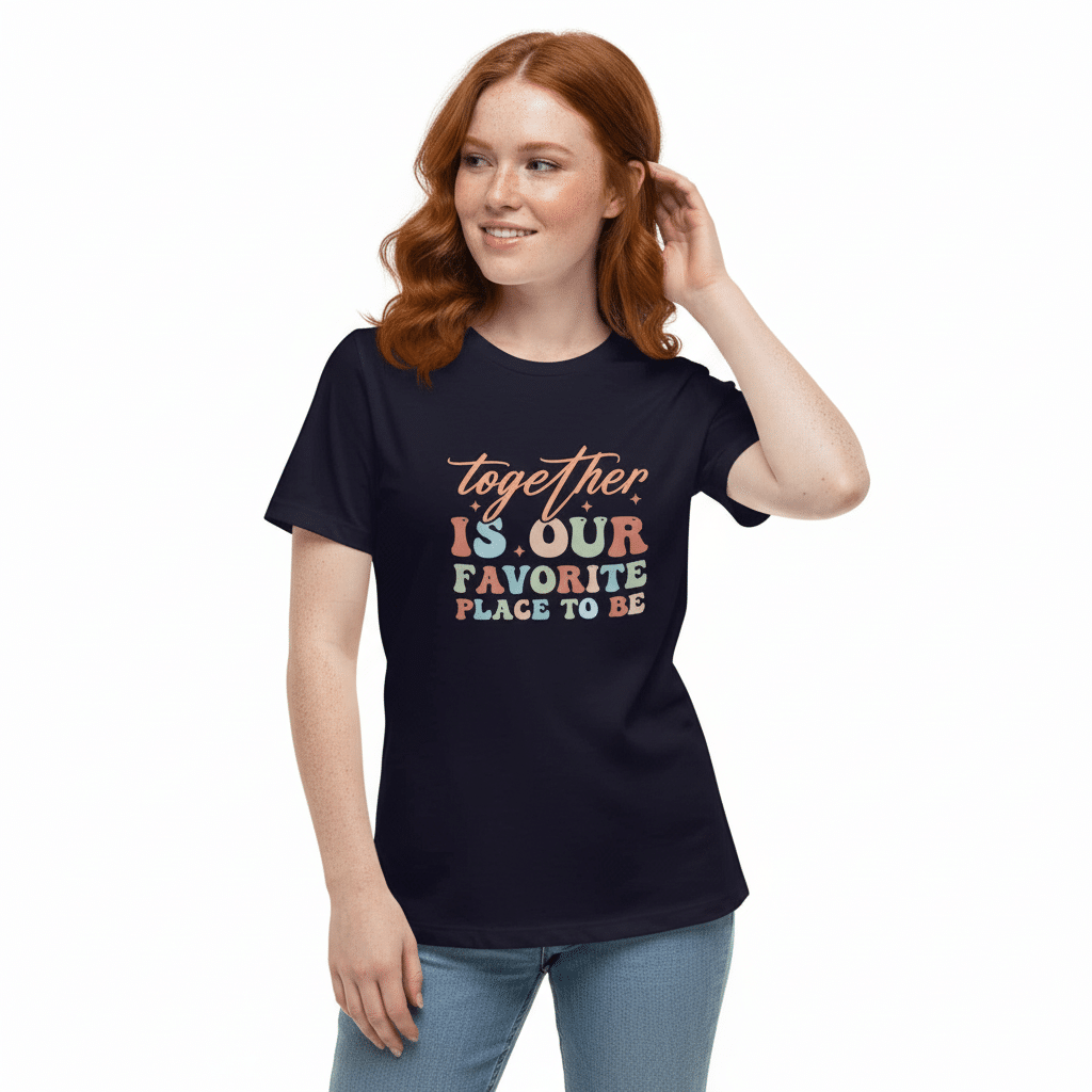 Women's Relaxed T-Shirt - Together Is Our Favourite Place To Be - Image 7