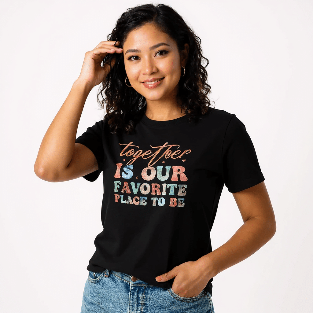 Women's Relaxed T-Shirt - Together Is Our Favourite Place To Be - Image 3