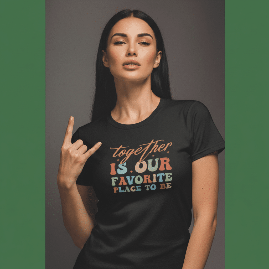 Women's Relaxed T-Shirt - Together Is Our Favourite Place To Be - Image 2