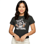 Women’s high-waisted t-shirt - Party Animal Raccoon - Image 2