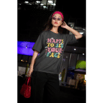 Oversized faded t-shirt - Happy To See Your Face