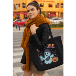 Econscious Boo-Jee Large Organic Cotton Tote Bag - Natural Beige, Spacious 20x14x5 inch, Durable Twill