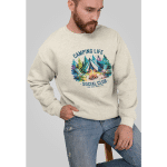 Oversized heavyweight sweatshirt - Camping Life Social Club