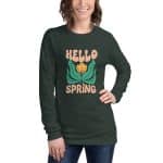 Unisex Long Sleeve Tee - Hello Spring - Image 17