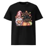 Unisex organic ribbed neck t-shirt - Gobble Till You Wobble - Image 21