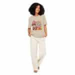 Unisex organic ribbed neck t-shirt - Gobble Till You Wobble - Image 11