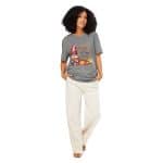 Unisex organic ribbed neck t-shirt - Gobble Till You Wobble - Image 9