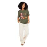 Unisex organic ribbed neck t-shirt - Gobble Till You Wobble - Image 7