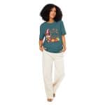 Unisex organic ribbed neck t-shirt - Gobble Till You Wobble - Image 5