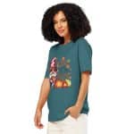 Unisex organic ribbed neck t-shirt - Gobble Till You Wobble - Image 6