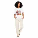 Unisex organic ribbed neck t-shirt - Gobble Till You Wobble - Image 20
