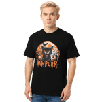 Men’s premium heavyweight tee - Vampurr Halloween - Image 3