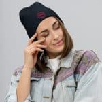 Embroidered Beanie - Leaves Are Falling - Image 8