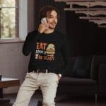 Long Sleeve Fitted Crew - Eat Drink And Be Scary - Image 6