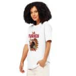 Unisex organic ribbed neck t-shirt - Talk Turkey To Me - Image 21