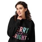 Unisex organic sweatshirt - Merry And Bright - Image 3