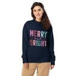 Unisex organic sweatshirt - Merry And Bright - Image 4