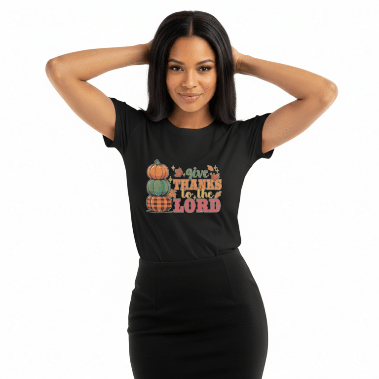 Short-Sleeve Unisex T-Shirt with Give Thanks Pumpkin design, 100% ring-spun cotton, fall-themed gratitude top.