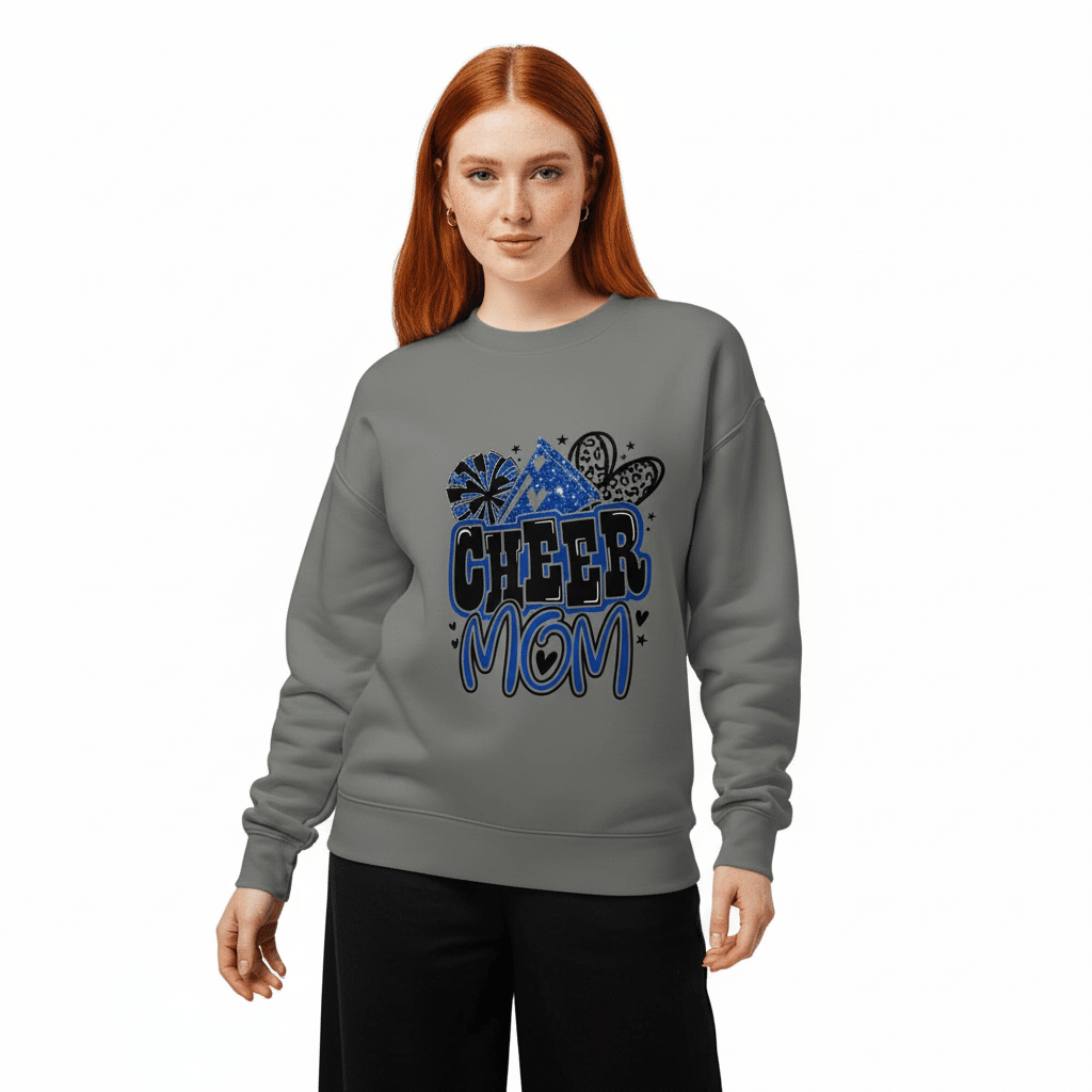 Unisex relax crew neck sweatshirt - Cheer Mom - Image 1