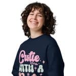 Unisex eco sweatshirt - Cutie With A Booty - Image 6