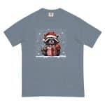 Unisex garment-dyed heavyweight t-shirt - Christmas Raccon Lover - Image 33
