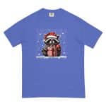 Unisex garment-dyed heavyweight t-shirt - Christmas Raccon Lover - Image 31