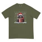 Unisex garment-dyed heavyweight t-shirt - Christmas Raccon Lover - Image 21