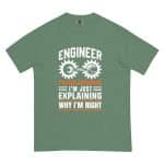 Unisex garment-dyed heavyweight t-shirt -  Engineer I'm Not Aruning I'm Just Explaining Why I'm Right - Image 38