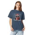 Unisex garment-dyed heavyweight t-shirt - Christmas Raccon Lover - Image 9